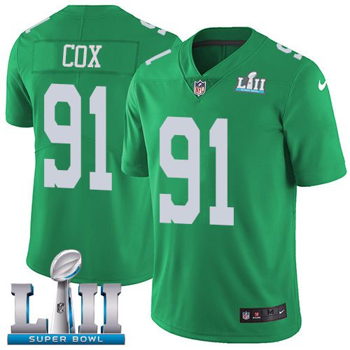 Men Philadelphia Eagles #91 Cox Dark green Limited 2018 Super Bowl NFL Jerseys->philadelphia eagles->NFL Jersey